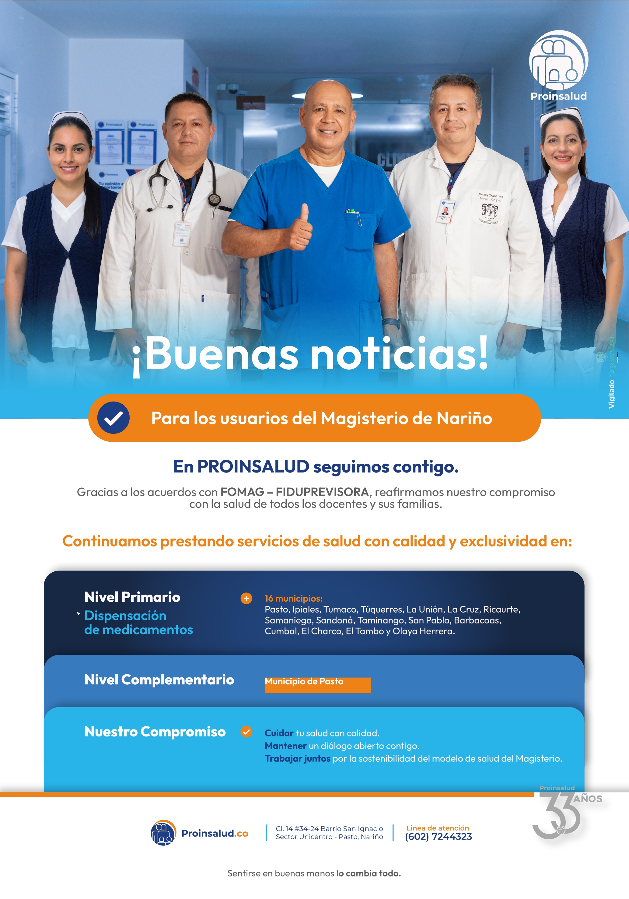 Comunicado informativo PROINSALUD.CO